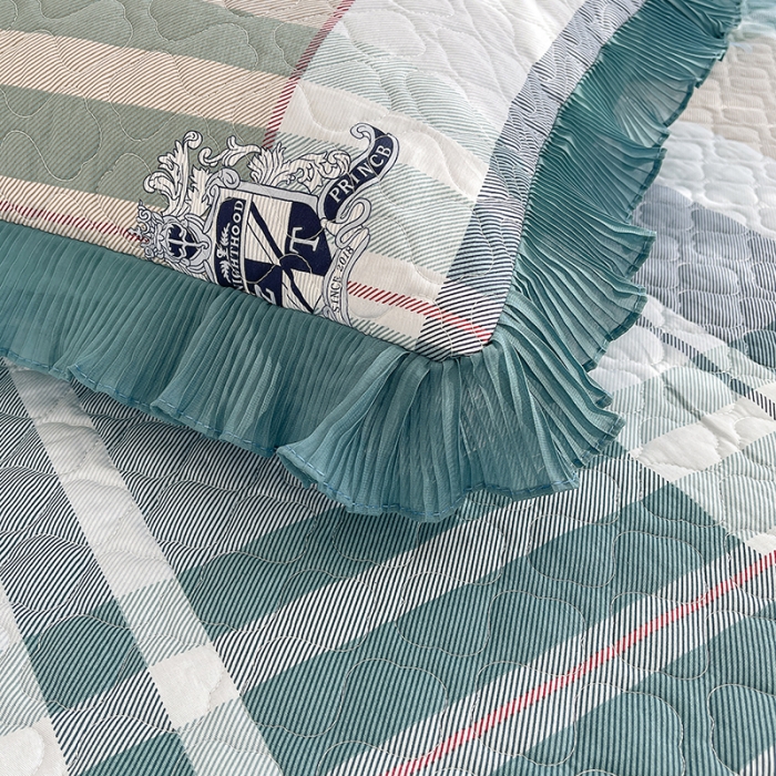 91家纺网 家纺一手货源 找家纺 冬然 2023新款全棉床盖纯棉床盖花边床盖 印象阁