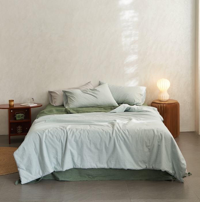 91家纺网 家纺一手货源 找家纺 （总）2024新款A类全棉色织水洗棉夏被（夏被四件套）