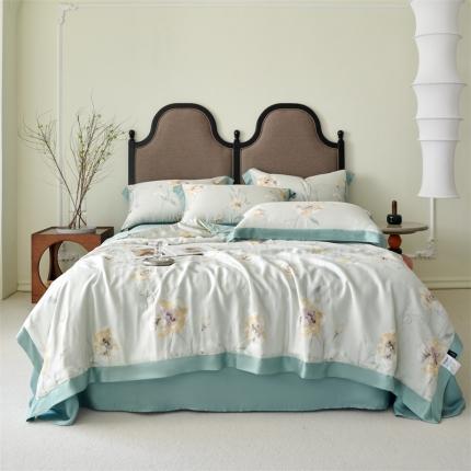 91家纺网 家纺一手货源 找家纺 （总）榻尚家居 2023新款印花天丝夏被四件套