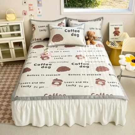 91家纺网 家纺一手货源 找家纺 （总）懒猫 2024新款250D宽边圆网数码印花冰丝席