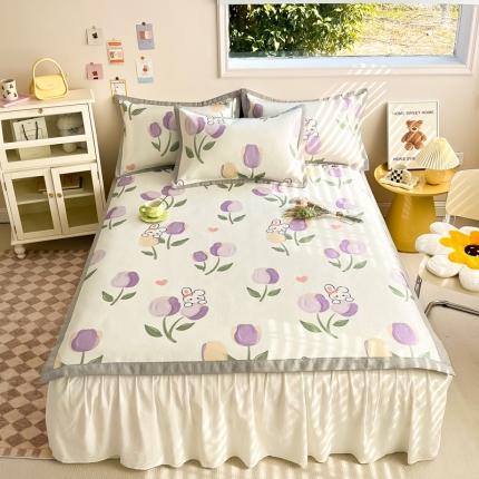 91家纺网 家纺一手货源 找家纺 （总）懒猫 2024新款250D宽边圆网数码印花冰丝席