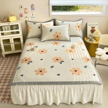 91家纺网 家纺一手货源 找家纺 （总）懒猫 2024新款250D宽边圆网数码印花冰丝席