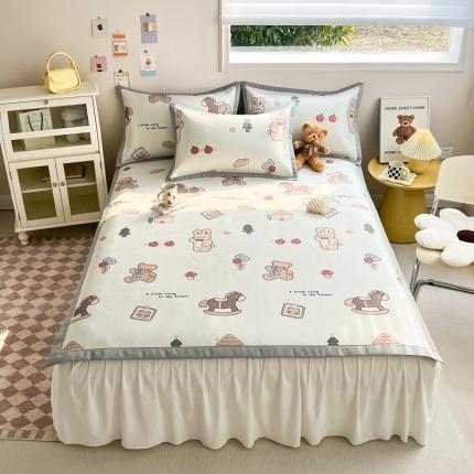 91家纺网 家纺一手货源 找家纺 （总）懒猫 2024新款250D宽边圆网数码印花冰丝席