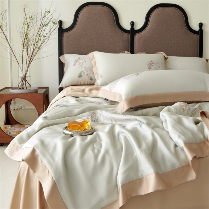 91家纺网 家纺一手货源 找家纺 （总）榻尚家居 2023新款印花天丝夏被四件套