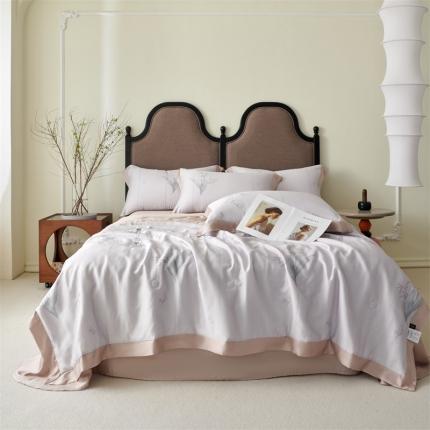 2023新款印花天丝夏被四件套 暮雨