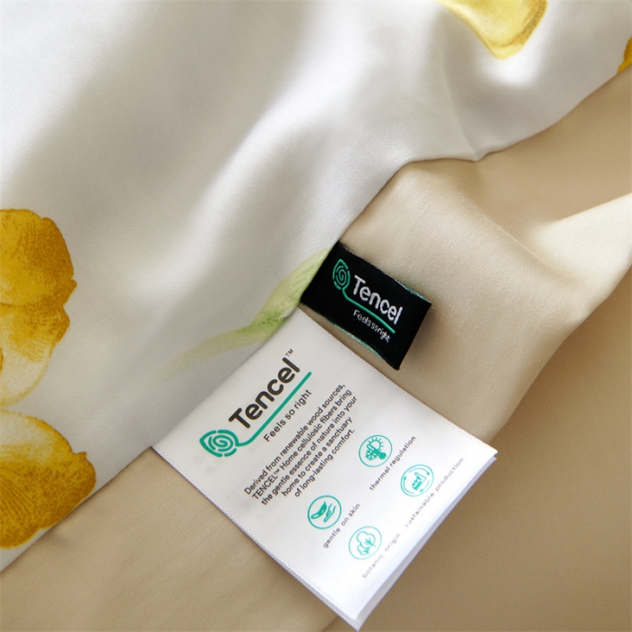 91家纺网 家纺一手货源 找家纺 2023新款印花天丝夏被四件套 玉芙