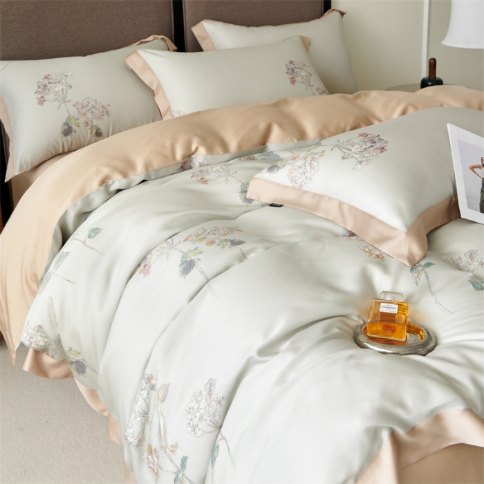 91家纺网 家纺一手货源 找家纺 （总）榻尚家居 2023新款印花天丝四件套