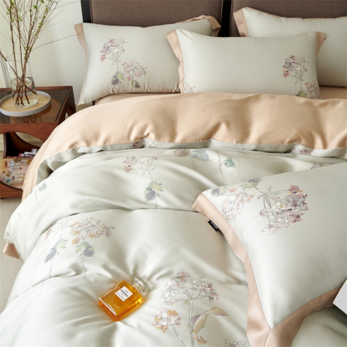 91家纺网 家纺一手货源 找家纺 （总）榻尚家居 2023新款印花天丝四件套