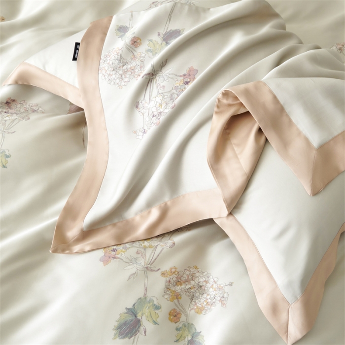 91家纺网 家纺一手货源 找家纺 2023新款印花天丝四件套 春日