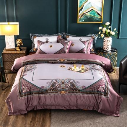 91家纺网 家纺一手货源 找家纺 （总）梵克保罗 2024春夏新品天丝数码大版印花四件套