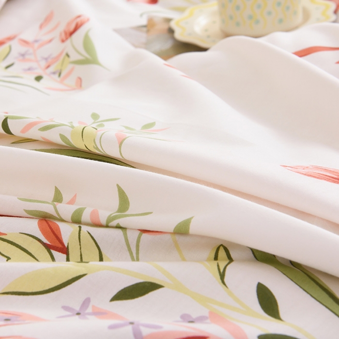 91家纺网 家纺一手货源 找家纺 启优 2023新款 全棉单床单 手捧花