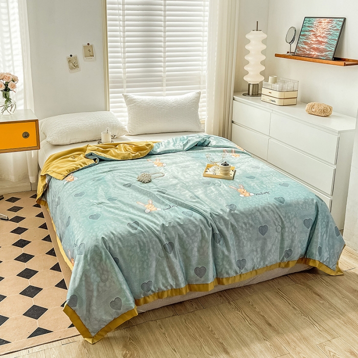 91家纺网 家纺一手货源 找家纺 （总）亚龙 2023新款水洗真丝夏被四件套