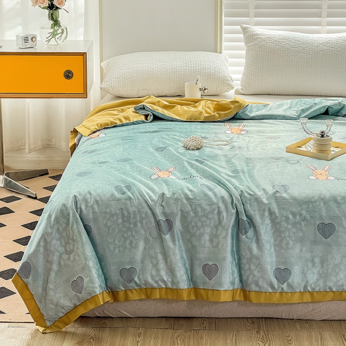 91家纺网 家纺一手货源 找家纺 （总）亚龙 2023新款水洗真丝夏被四件套