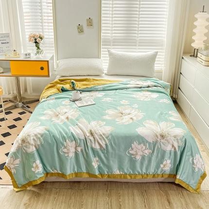 亚龙 2023新款水洗真丝夏被四件套 花月