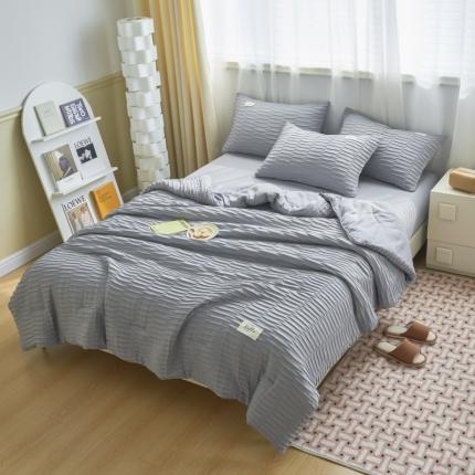 91家纺网 家纺一手货源 找家纺 总畅销被业2024新款直播爆款泡泡纱夏被夏凉被空调被四件套