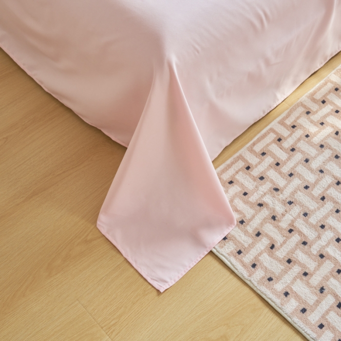 91家纺网 家纺一手货源 找家纺 畅销被业2024新款直播爆款泡泡纱夏被夏凉被空调被四件套 浅粉色