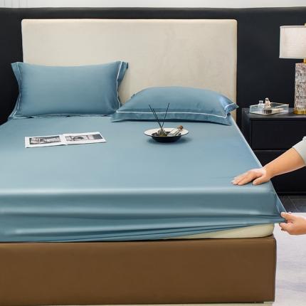 91家纺网 家纺一手货源 找家纺 新款100s兰晶精天丝床笠 静谧兰