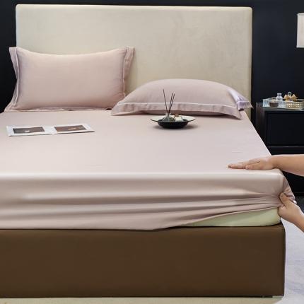 新款100s兰晶精天丝床笠 蜜桃粉