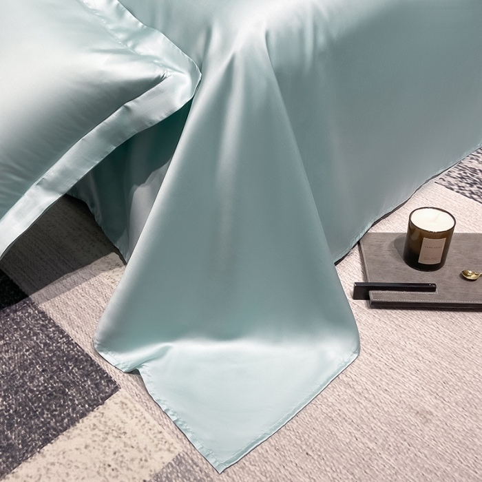 91家纺网 家纺一手货源 找家纺 涵宸家纺2023新款天丝TM纯色-单床单 单床单-碧海绿