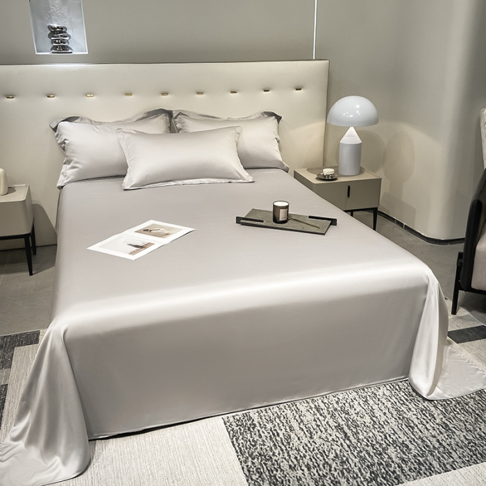 91家纺网 家纺一手货源 找家纺 涵宸家纺2023新款天丝TM纯色-单床单 单床单-大地灰