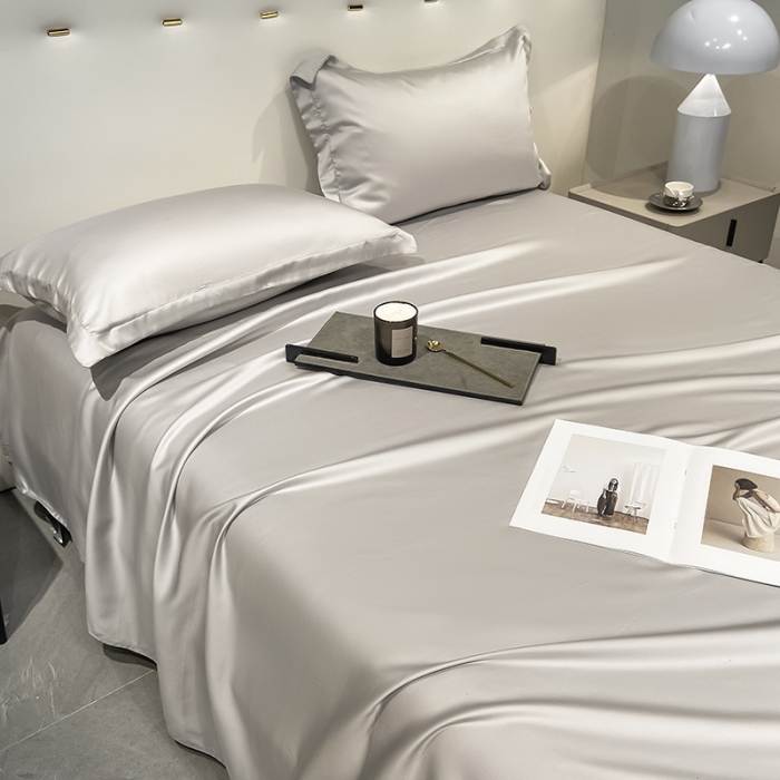 91家纺网 家纺一手货源 找家纺 涵宸家纺2023新款天丝TM纯色-单床单 单床单-大地灰