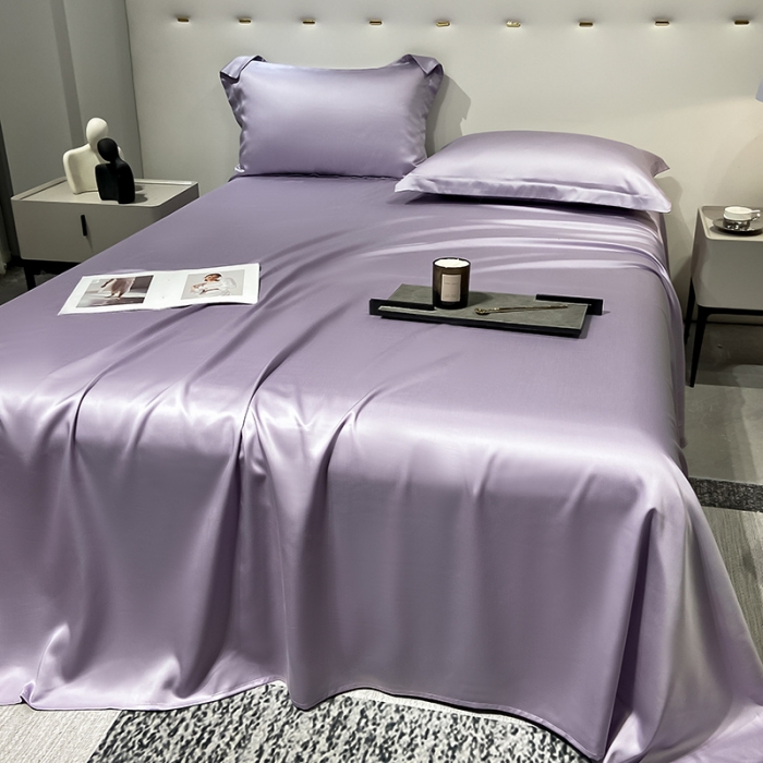 91家纺网 家纺一手货源 找家纺 涵宸家纺2023新款天丝TM纯色-单床单 单床单-淡雅紫