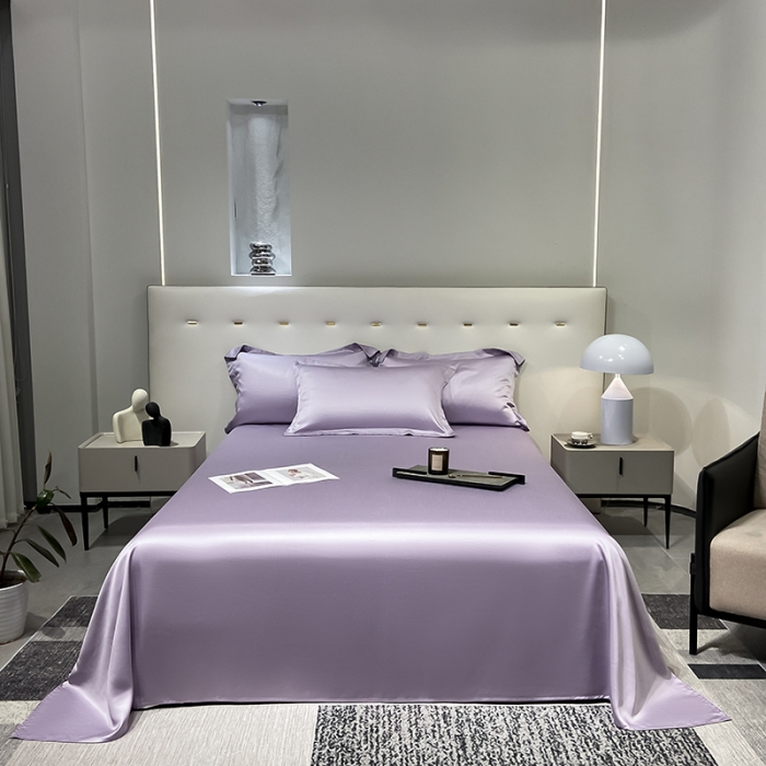 91家纺网 家纺一手货源 找家纺 涵宸家纺2023新款天丝TM纯色-单床单 单床单-淡雅紫