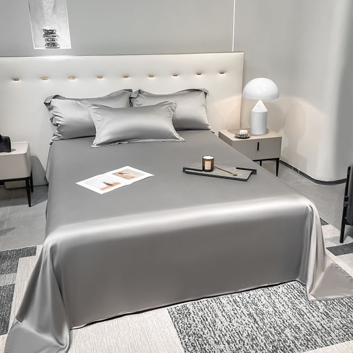 91家纺网 家纺一手货源 找家纺 涵宸家纺2023新款天丝TM纯色-单床单 单床单-都市灰