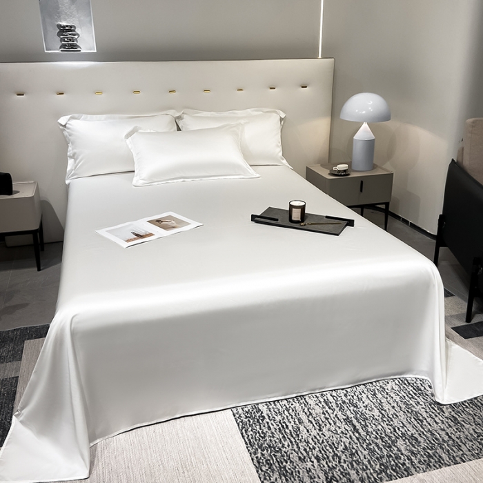 91家纺网 家纺一手货源 找家纺 涵宸家纺2023新款天丝TM纯色-单床单 单床单-古董白