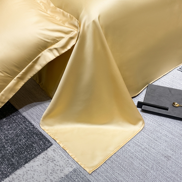 91家纺网 家纺一手货源 找家纺 涵宸家纺2023新款天丝TM纯色-单床单 单床单-锦黄