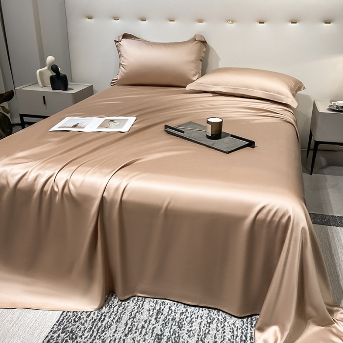 91家纺网 家纺一手货源 找家纺 涵宸家纺2023新款天丝TM纯色-单床单 单床单-可可棕