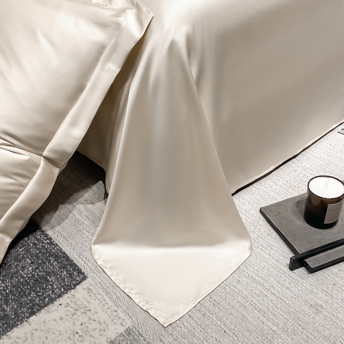 91家纺网 家纺一手货源 找家纺 涵宸家纺2023新款天丝TM纯色-单床单 单床单-奶昔