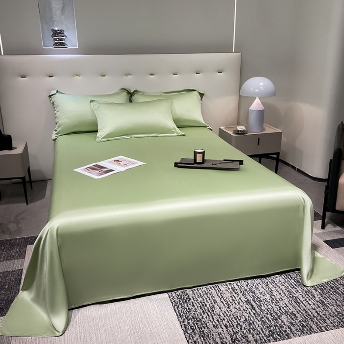 91家纺网 家纺一手货源 找家纺 涵宸家纺2023新款天丝TM纯色-单床单 单床单-青草绿