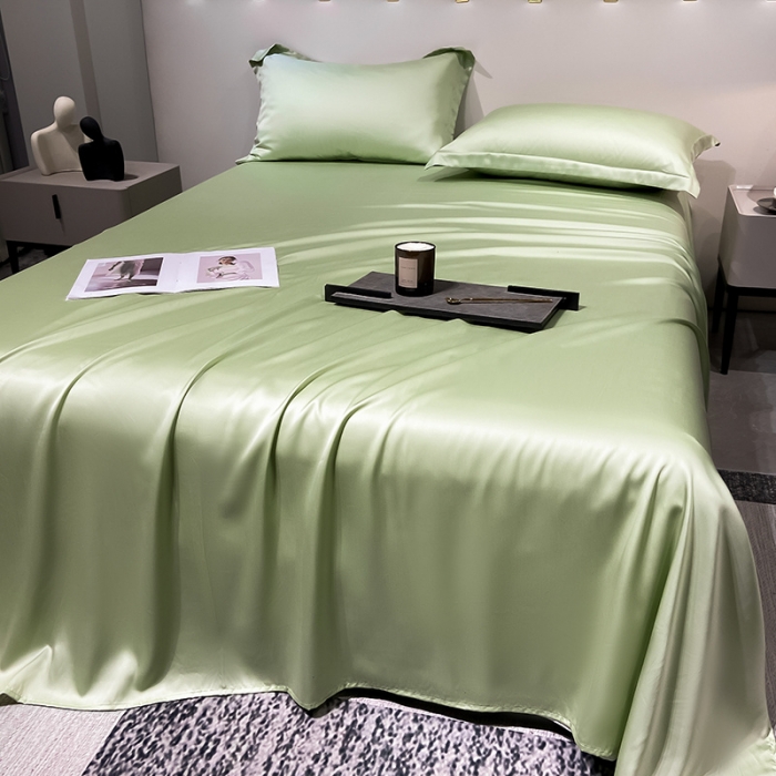 91家纺网 家纺一手货源 找家纺 涵宸家纺2023新款天丝TM纯色-单床单 单床单-青草绿