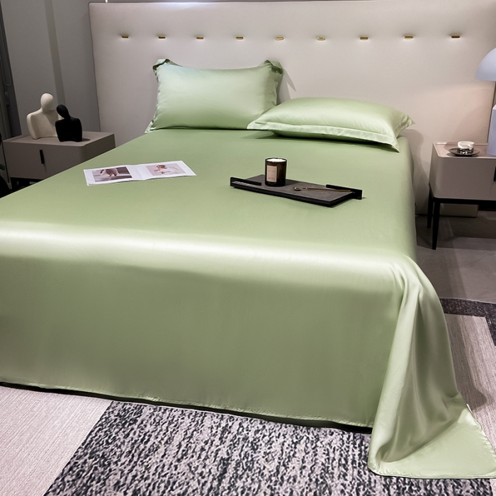 91家纺网 家纺一手货源 找家纺 涵宸家纺2023新款天丝TM纯色-单床单 单床单-青草绿