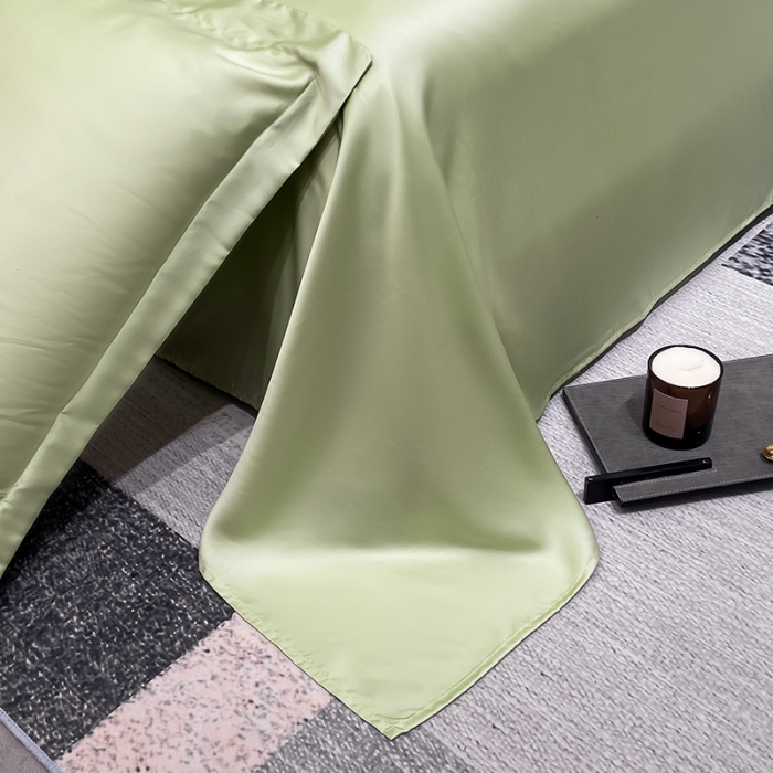91家纺网 家纺一手货源 找家纺 涵宸家纺2023新款天丝TM纯色-单床单 单床单-青草绿