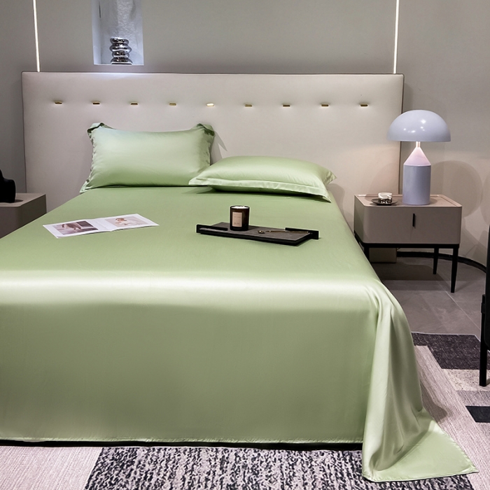 91家纺网 家纺一手货源 找家纺 涵宸家纺2023新款天丝TM纯色-单床单 单床单-青草绿