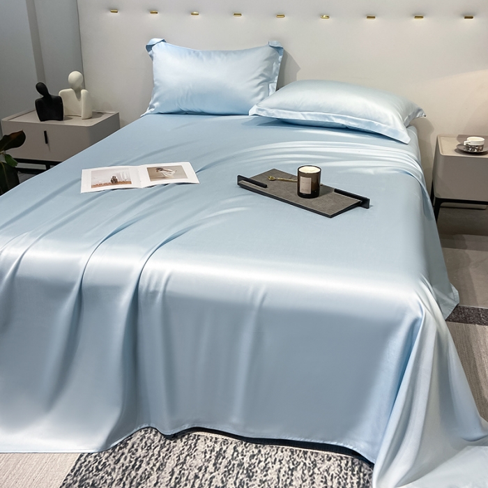 91家纺网 家纺一手货源 找家纺 涵宸家纺2023新款天丝TM纯色-单床单 单床单-晴天兰