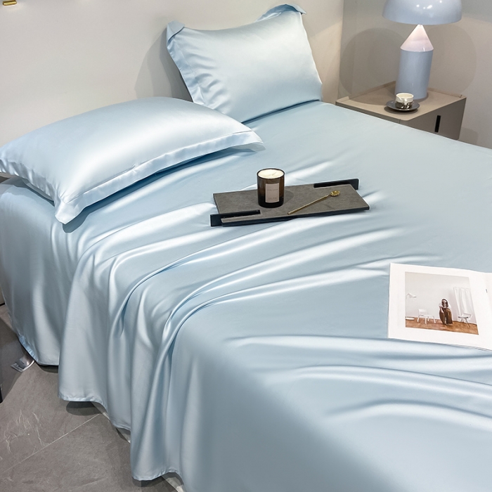 91家纺网 家纺一手货源 找家纺 涵宸家纺2023新款天丝TM纯色-单床单 单床单-晴天兰