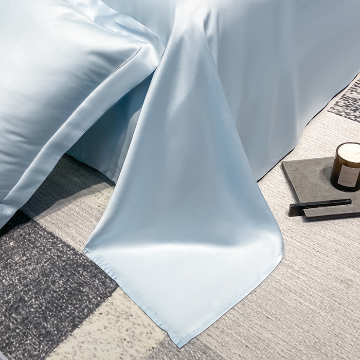 91家纺网 家纺一手货源 找家纺 涵宸家纺2023新款天丝TM纯色-单床单 单床单-晴天兰