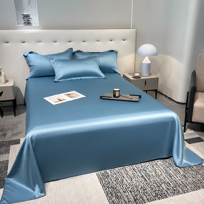 91家纺网 家纺一手货源 找家纺 涵宸家纺2023新款天丝TM纯色-单床单 单床单-深海蓝