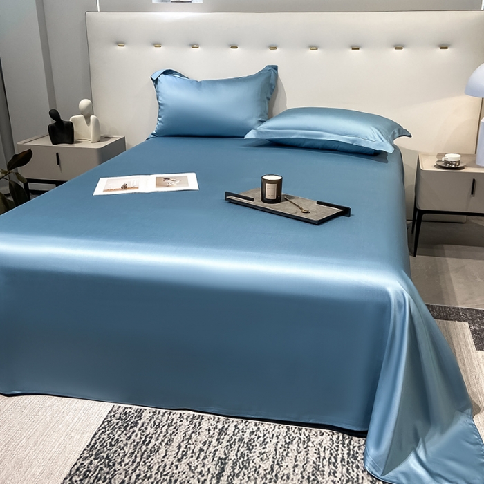 91家纺网 家纺一手货源 找家纺 涵宸家纺2023新款天丝TM纯色-单床单 单床单-深海蓝