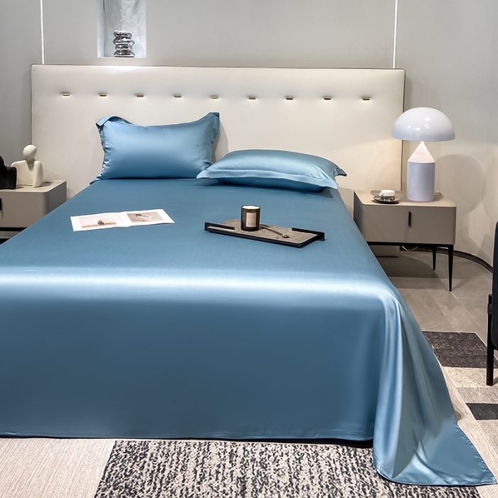 91家纺网 家纺一手货源 找家纺 涵宸家纺2023新款天丝TM纯色-单床单 单床单-深海蓝