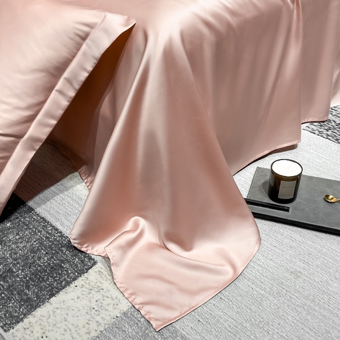 91家纺网 家纺一手货源 找家纺 涵宸家纺2023新款天丝TM纯色-单床单 单床单-香奈粉