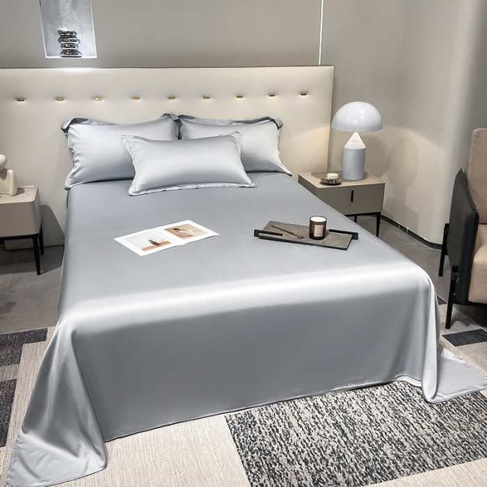 91家纺网 家纺一手货源 找家纺 涵宸家纺2023新款天丝TM纯色-单床单 单床单-星辰兰