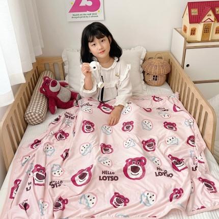 91家纺网 家纺一手货源 找家纺 星期八 2023新款 迪斯尼凉感毯 草莓熊