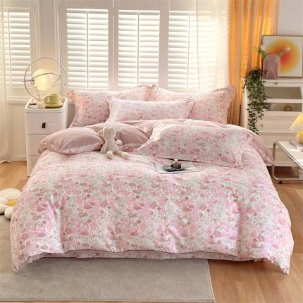 91家纺网 家纺一手货源 找家纺 宝齐莱 2023新款13372全棉印花四件套 繁花