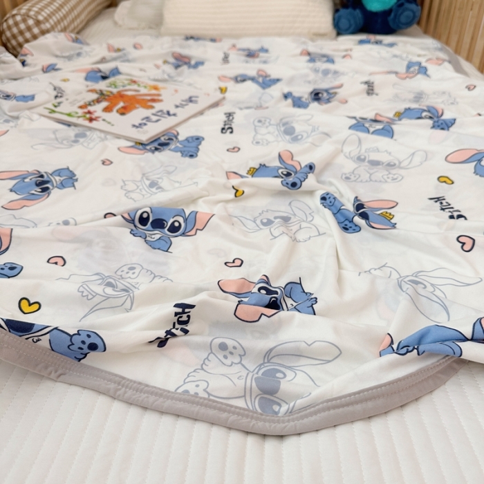 91家纺网 家纺一手货源 找家纺 星期八 2023新款 迪斯尼凉感毯 史迪仔