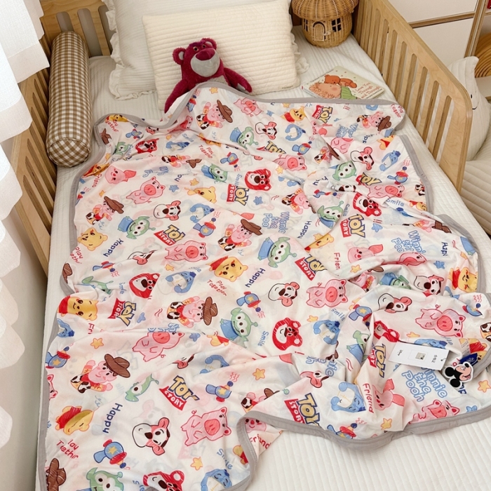 91家纺网 家纺一手货源 找家纺 星期八 2023新款 迪斯尼凉感毯 总动员