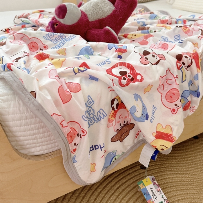 91家纺网 家纺一手货源 找家纺 星期八 2023新款 迪斯尼凉感毯 总动员